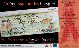 Are you signing this cheque? you don't have to pay with your life