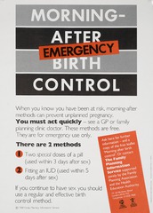 Emergency: Morning - after birth control
