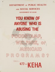 You know of anyone who is abusing the food stamp, welfare, or medicare programs?