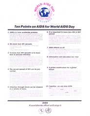 Ten points on AIDS for World AIDS Day