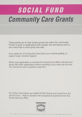 Social fund community care grants