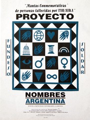 Mantas conmemorativas de personas fallecidas por VIH/SIDA: Proyecto Nombres Argentina