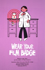 Wear your film badge: measure your dose, not your table's or desk drawer's