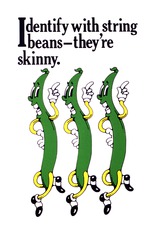 Identify with string beans: they're skinny
