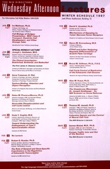 The NIH director's Wednesday afternoon lectures: winter schedule 1997