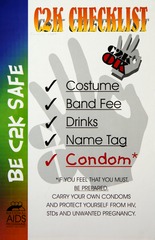 C2K checklist: costume, band fee, drinks, name tag, condom