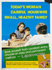 Today's woman, careful housewife, small, healthy family: save yourself from constant worry, choose an easy and permanent method--laparoscopy