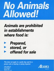 No animals allowed!