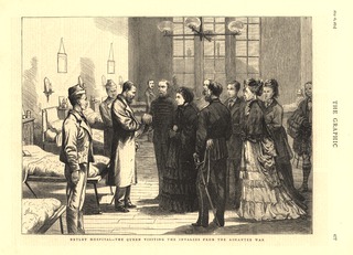 Netley Hospital, the queen visiting the invalids from the Ashantee War
