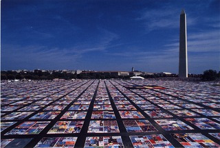 The international display of the entire NAMES project AIDS memorial quilt