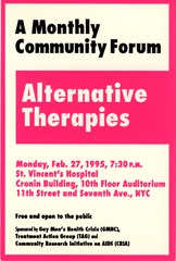 A monthly community forum  alternative therapies