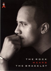 The Rock wears the bracelet