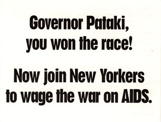 Governor Pataki, you won the race!