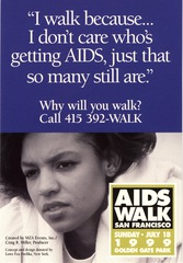 I walk because I dont care whos getting AIDS