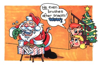 He even brushes after snacks! Wow!