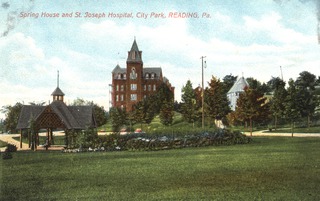Spring House and St. Joseph Hospital, City Park, Reading, Pa