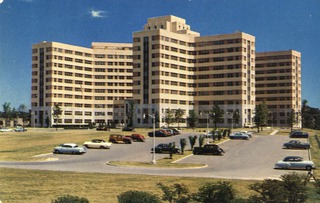 The 14 story Veterans Administration Hospital at Albany, N.Y