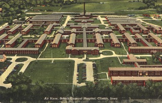 Air view, Schick General Hospital, Clinton, Iowa