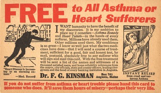 Free to all asthma or heart sufferers