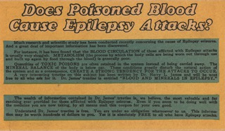 Does poisoned blood cause epilepsy attacks