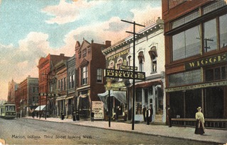 Marion, Indiana.  Third Street looking west