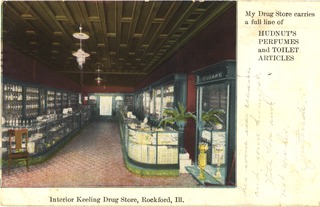 Interior Keeling Drug Store, Rockford, Ill