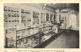 Interior view of Foggs Drug Store