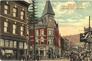 Main Street showing Slater Trust Co. Building, Pawtucket, R.I