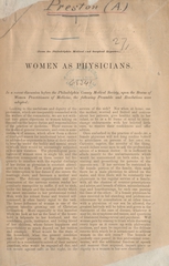 Women as physicians