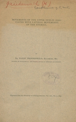 Movements of the upper eyelid associated with lateral movements of the eyeball