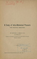 A study of intra-abdominal pressure with practical deductions