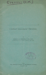Combined gynecological operations
