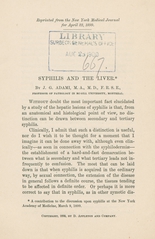 Syphilis and the liver
