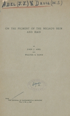 On the pigment of the Negro's skin and hair