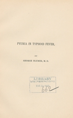 Pyuria in typhoid fever