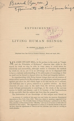 Experiments with living human beings