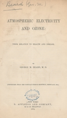 Atmospheric electricity and ozone: their relation to health and disease