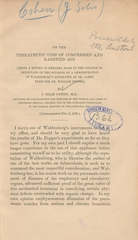 On the therapeutic uses of compressed and rarefied air: (being a report of remarks made to the College of Physicians on the occasion of a demonstration of Waldenburg's apparatus by Dr. James Tyson for Dr. William Pepper)