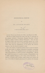 Biographical sketch of Dr. Austin Flint