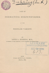 Case of dermatitis herpetiformis of the pustular variety
