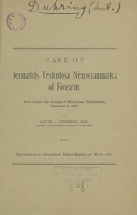 Case of dermatitis vesiculosa neurotraumatica of forearm
