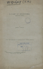 A case of mycetoma (madura foot)