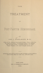 The treatment of post-partum hemorrhage