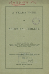A year's work in abdominal surgery