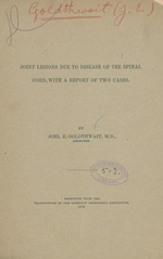 Joint lesions due to disease of the spinal cord: with a report of two cases