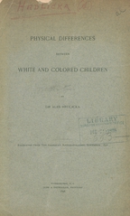 Physical differences between white and colored children