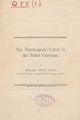 The thermogenic centre in the tuber cinereum