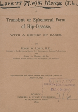 Transient or ephemeral form of hip-disease, with a report of cases