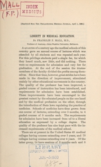 Liberty in medical education