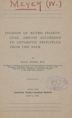 Incision of retro-pharyngeal abscess according to antiseptic principles: from the neck